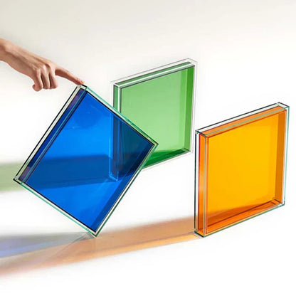 Acryluxe | Vibrant Multi-Color Acrylic Serving Tray 7