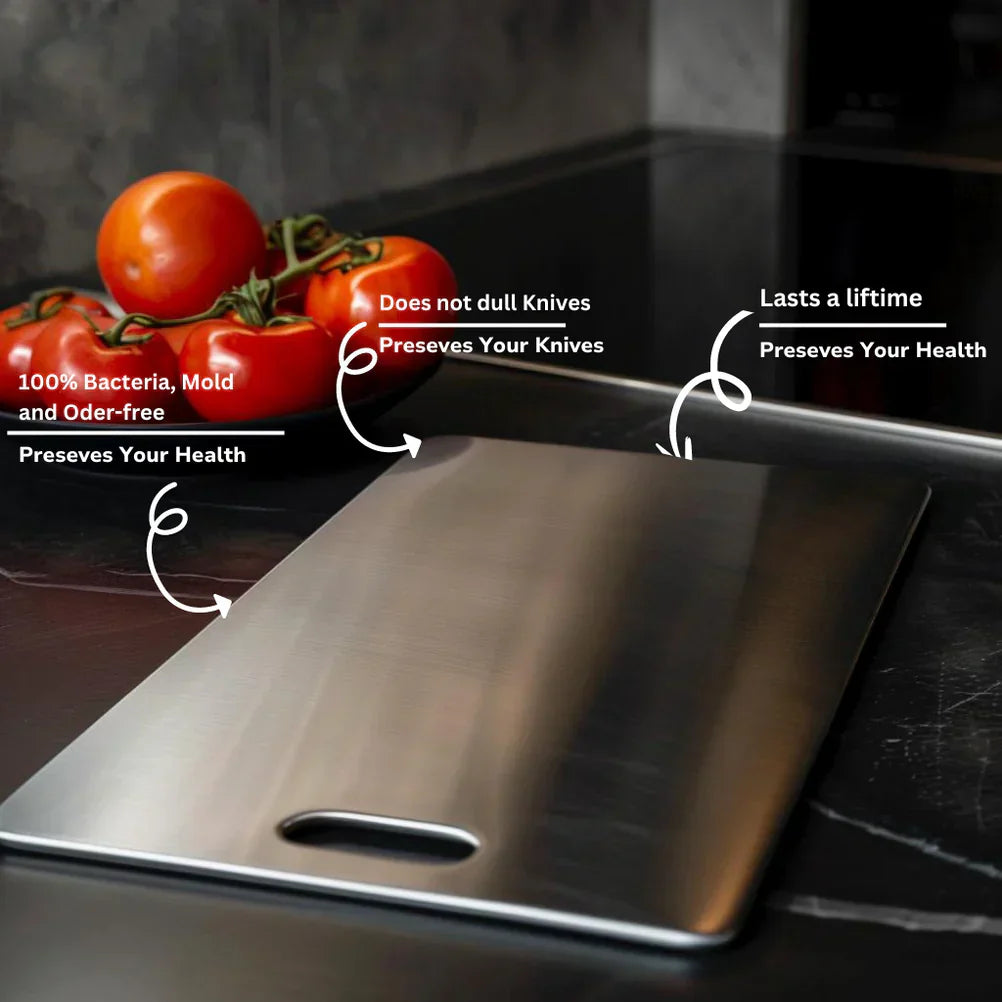Sanitary Stainless Steel Cutting Board for Clean Kitchen - Fesara