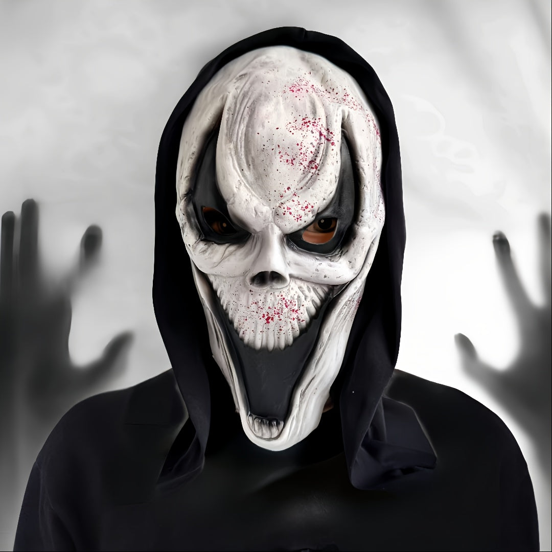 Scary Skull Full Face Halloween Mask with Hood