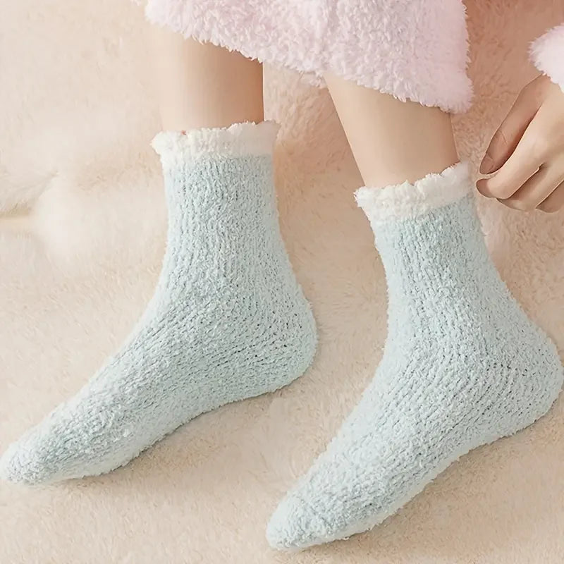 Warm Fleece Lined Winter Socks 5 Pack