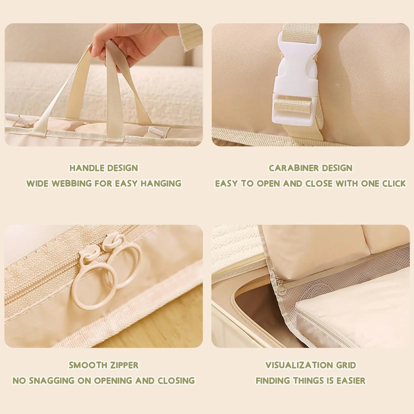 Portable Folding Travel Bag with Pockets