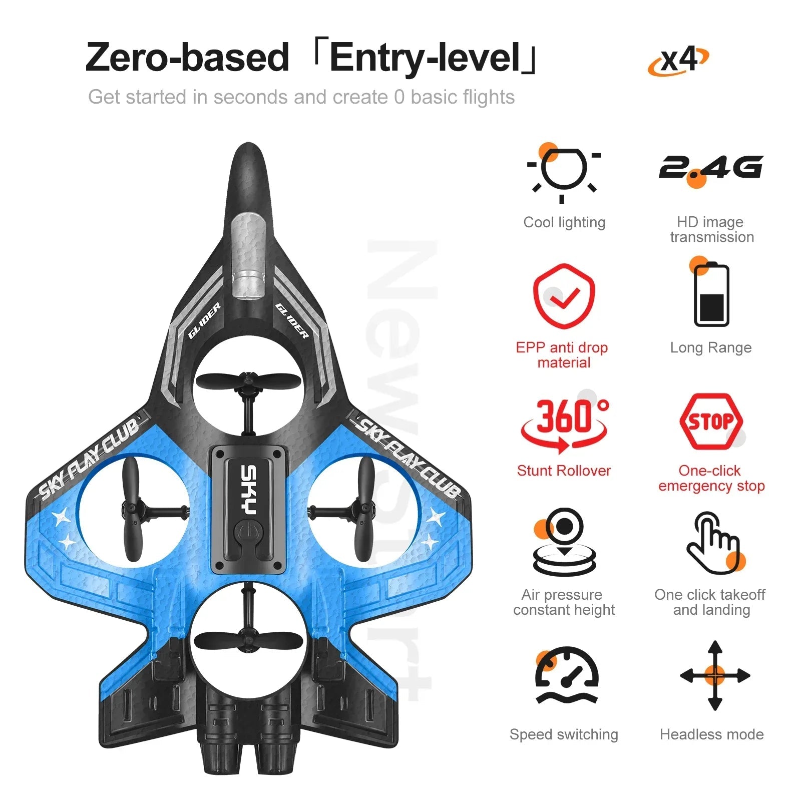 AeroGlide | Dynamic Lightweight Remote Control Airplane with LED Lights 6