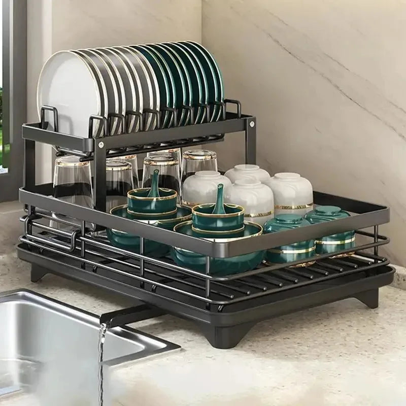 Compact Folding Dish Rack for Small Kitchens