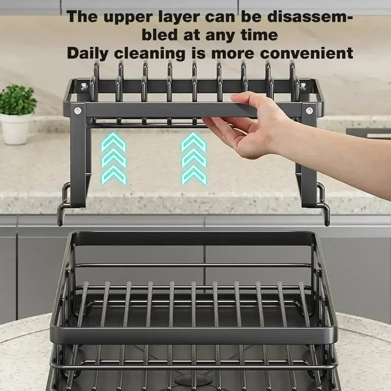 Compact Folding Metal Dish Rack