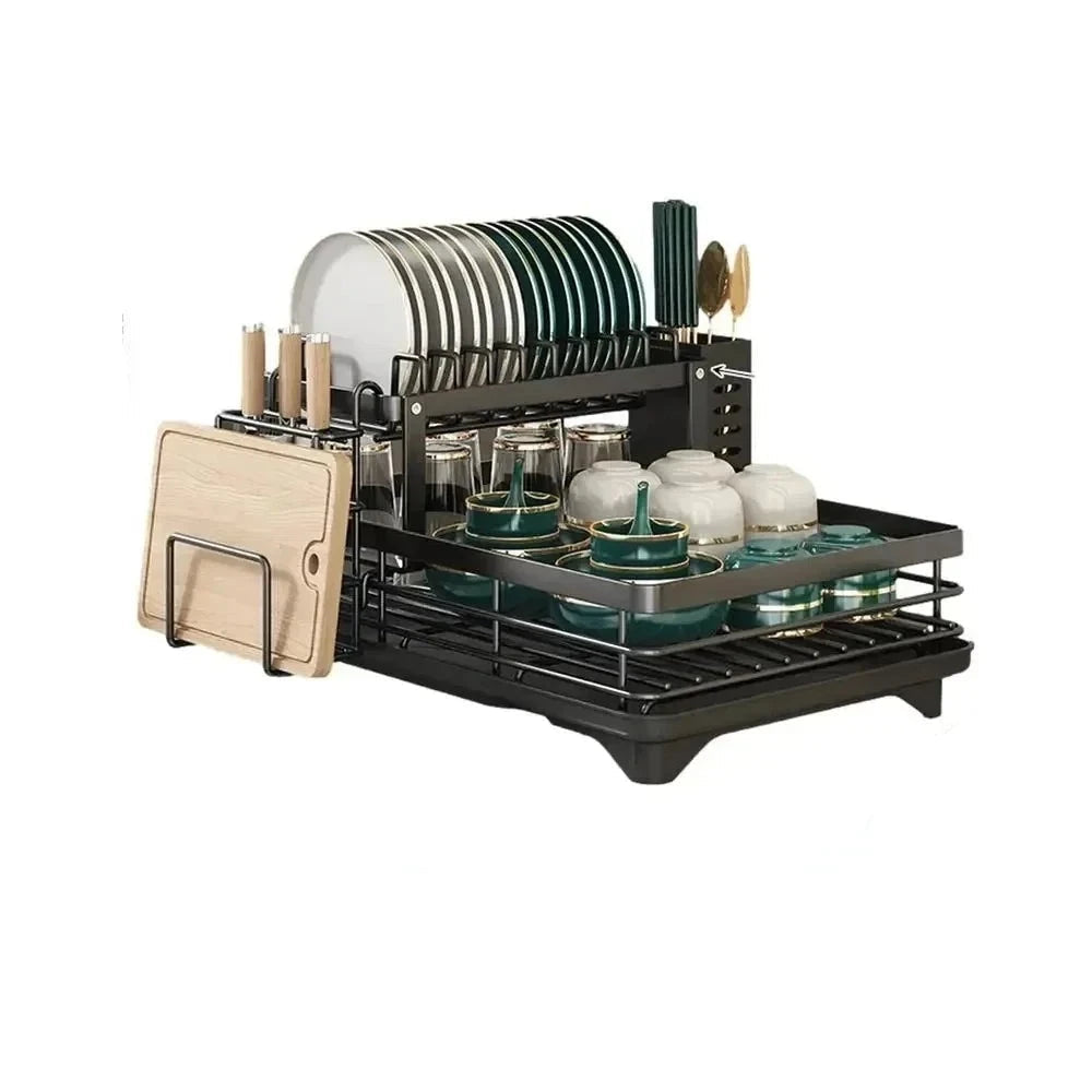 Compact Folding Metal Dish Rack