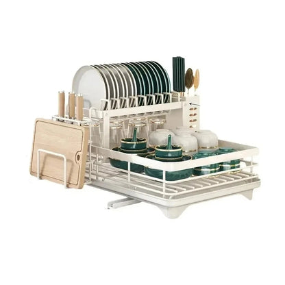 Compact Folding Metal Dish Rack