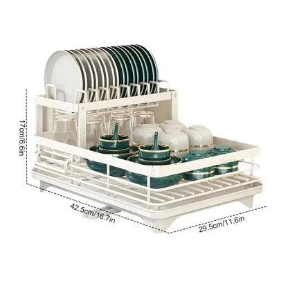 Compact Folding Metal Dish Rack
