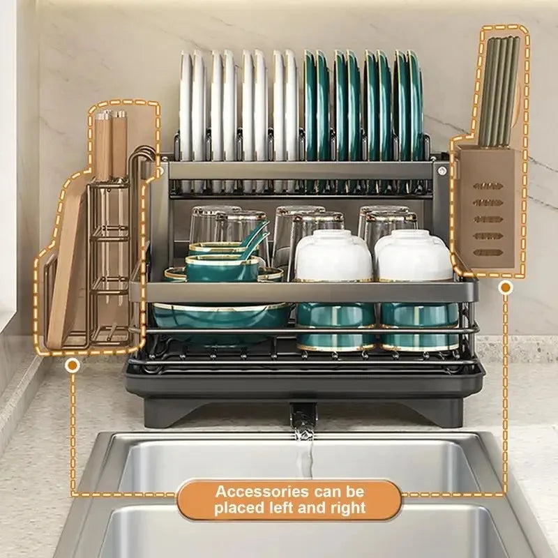 Compact Folding Metal Dish Rack