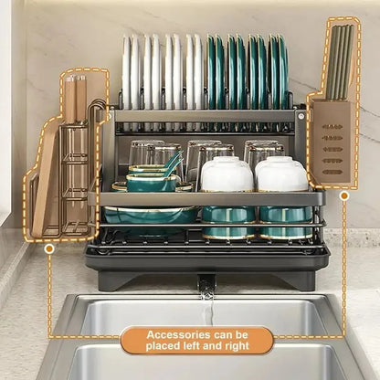 Compact Folding Metal Dish Rack