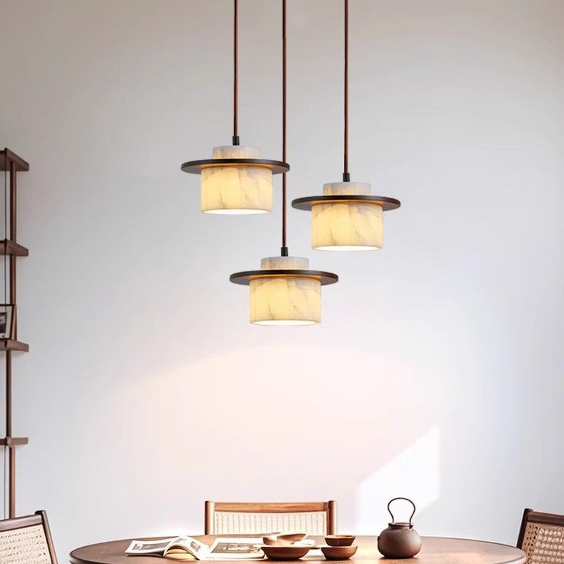 Luxury White Marble Drop Pendant Light - Fesara
