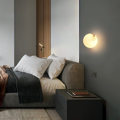 White Round LED Wall Light Fixture