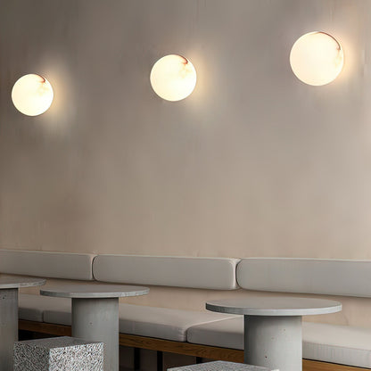 White Round LED Wall Light Fixture