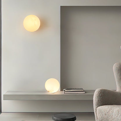 White Round LED Wall Light Fixture