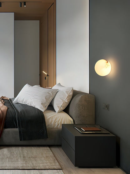 White Round LED Wall Light Fixture