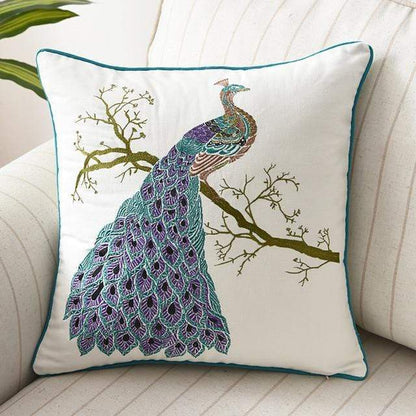 Rustic Embroidered Country Cushion