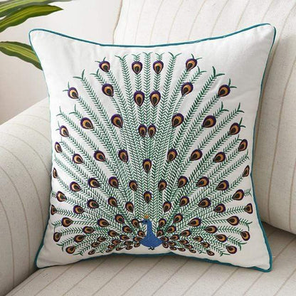 Rustic Embroidered Country Cushion