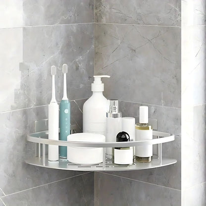 Slim Aluminum Curved Shower Organizer - Fesara