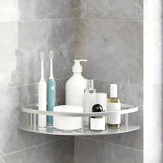 Slim Aluminum Curved Shower Organizer - Fesara