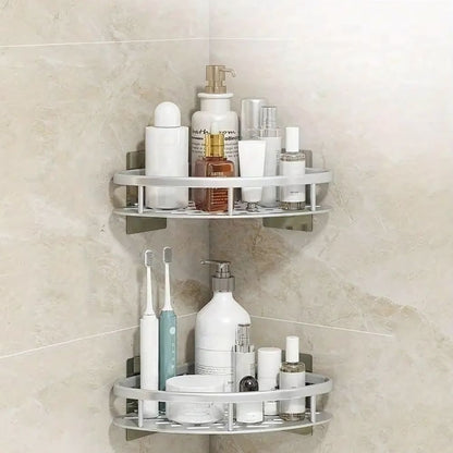Slim Aluminum Curved Shower Organizer