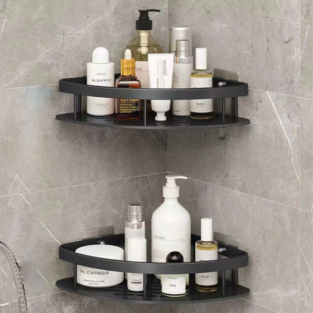 Slim Aluminum Curved Shower Organizer