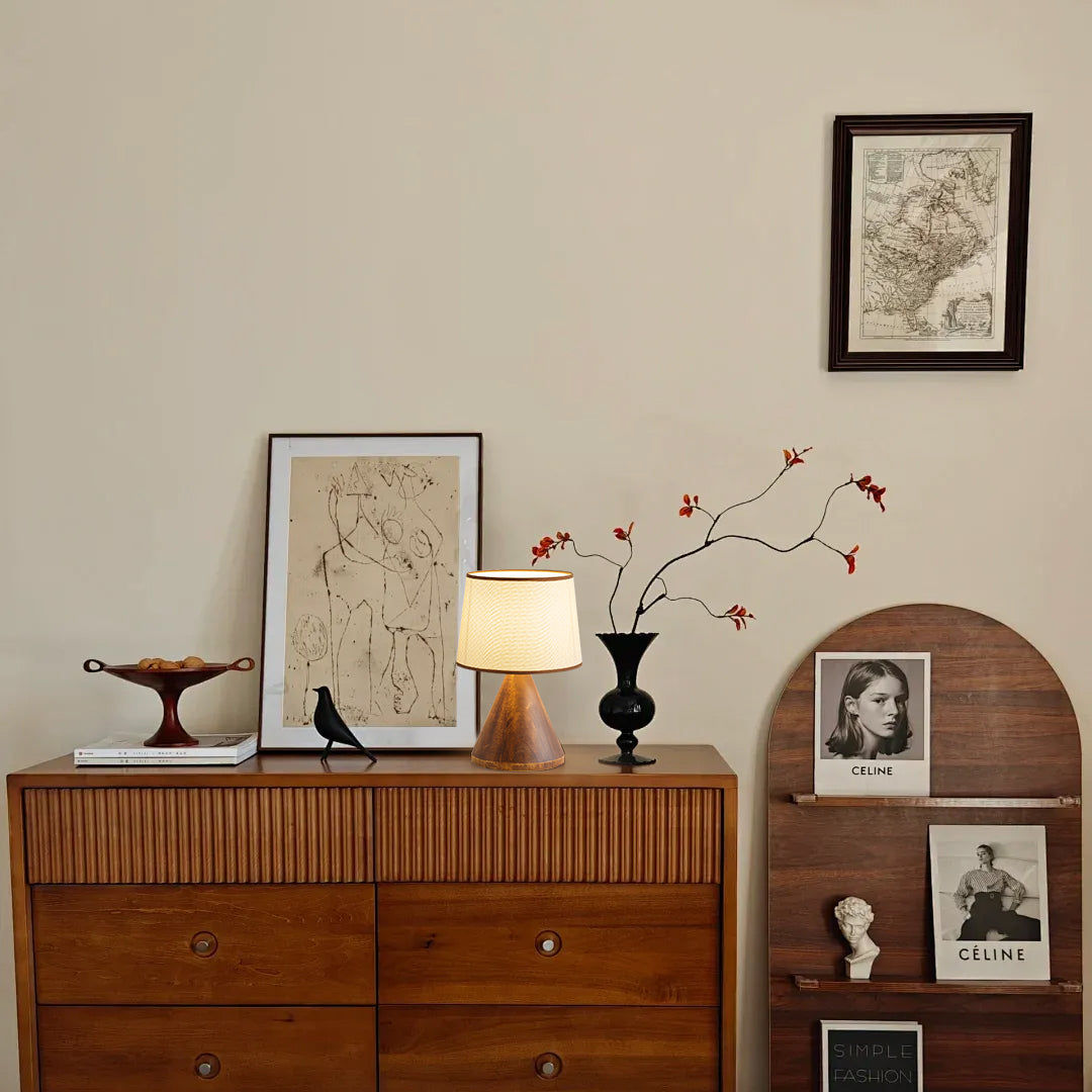 Classic Table Lamp with Sleek Base and Cozy Light