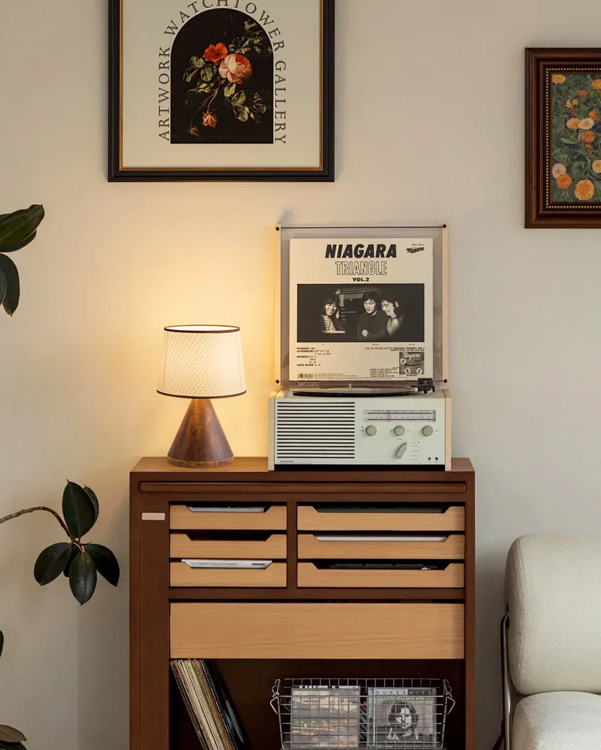 Classic Table Lamp with Sleek Base and Cozy Light