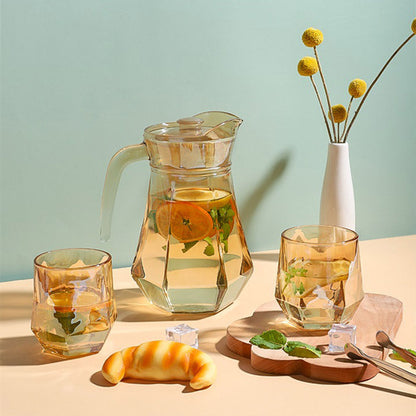 Warm Amber Glass Tumbler Cups