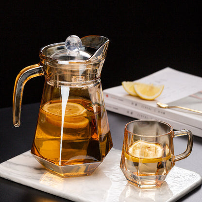Warm Amber Glass Tumbler Cups