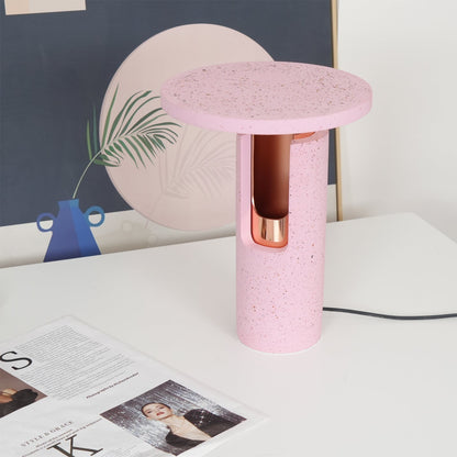 Cozy Amber Glass Table Lamp with Soft Warm Glow