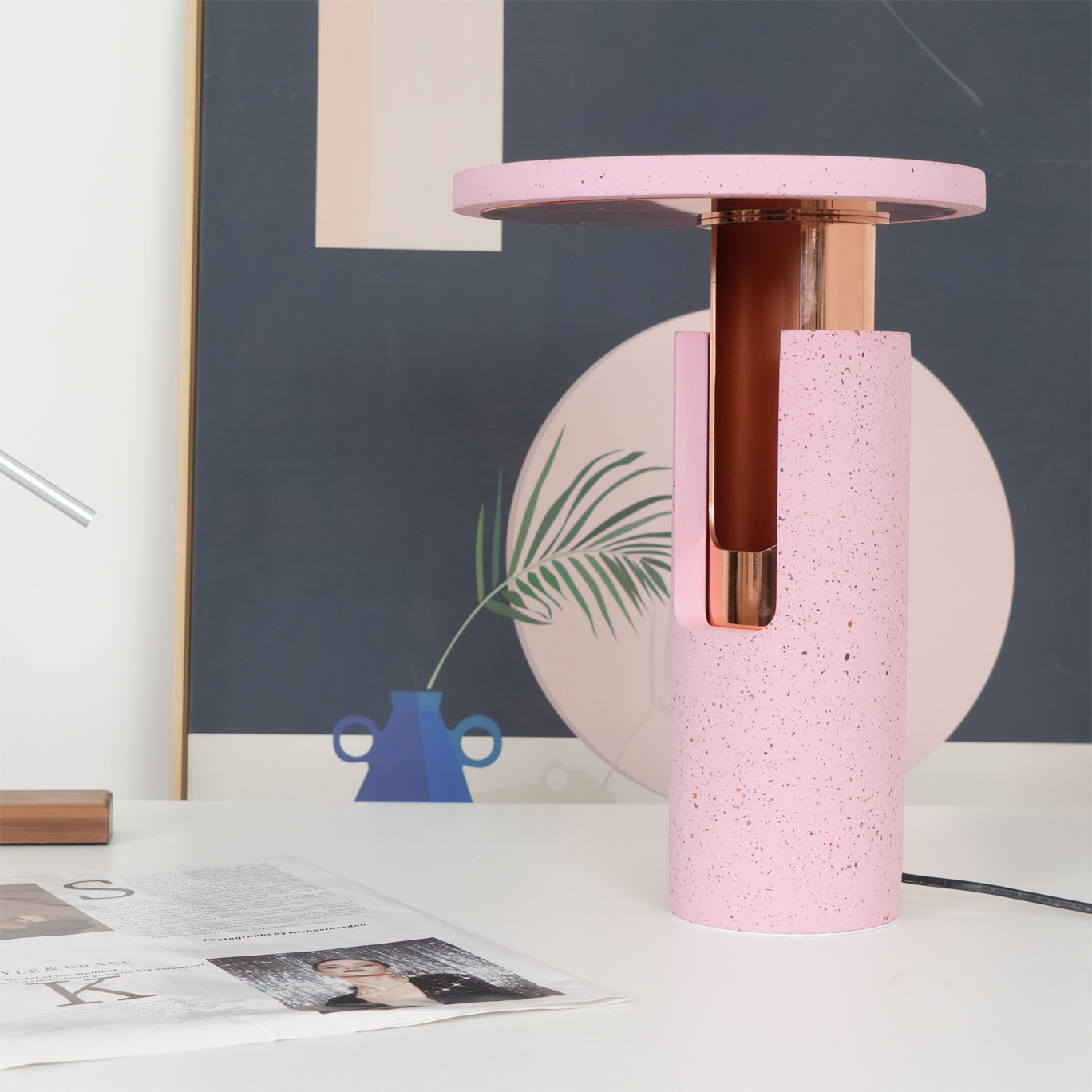 Cozy Amber Glass Table Lamp with Soft Warm Glow