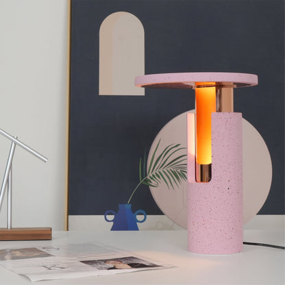 Cozy Amber Glass Table Lamp with Soft Warm Glow
