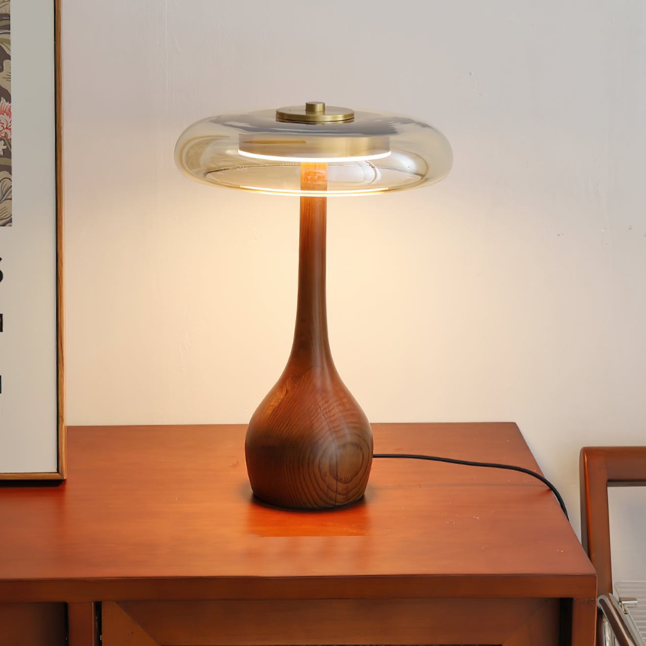 Stylish Wooden LED Desk Lamp