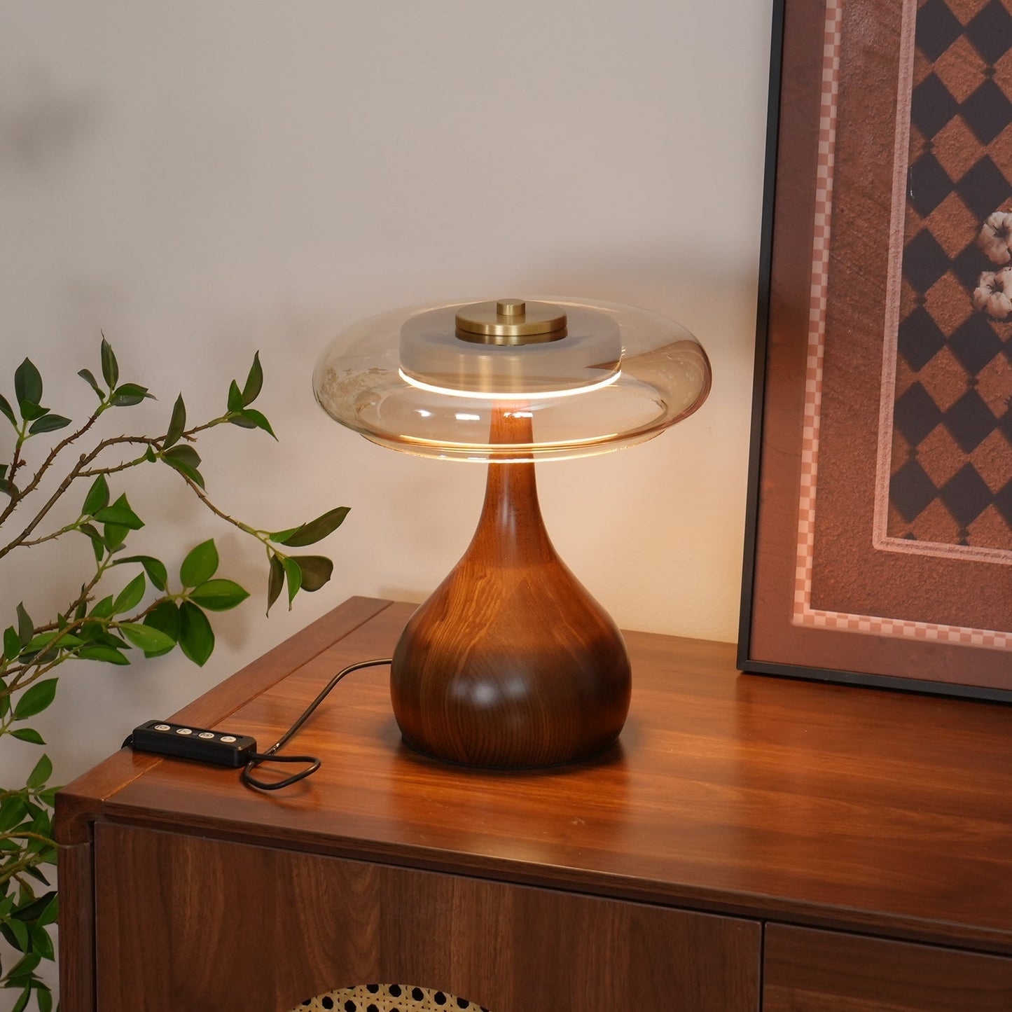 Stylish Wooden LED Desk Lamp