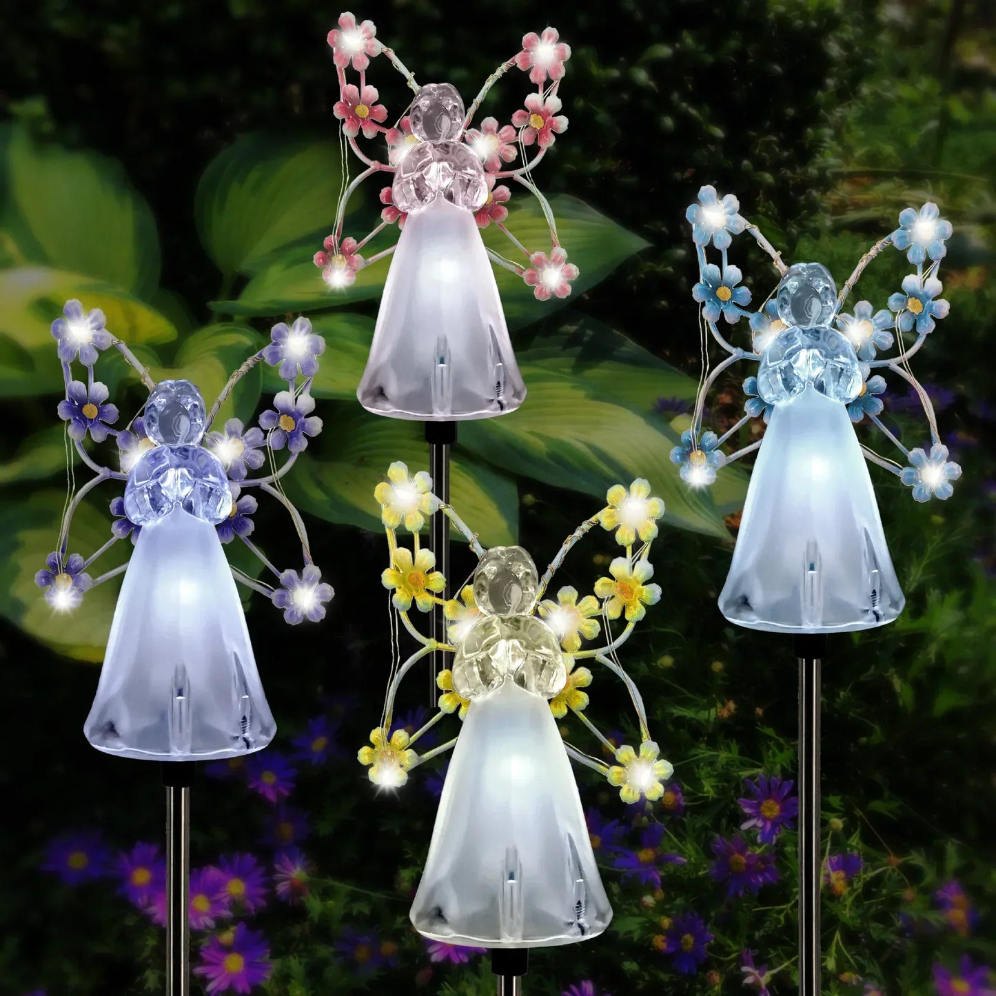 Calming Solar LED Angel Table Lamp