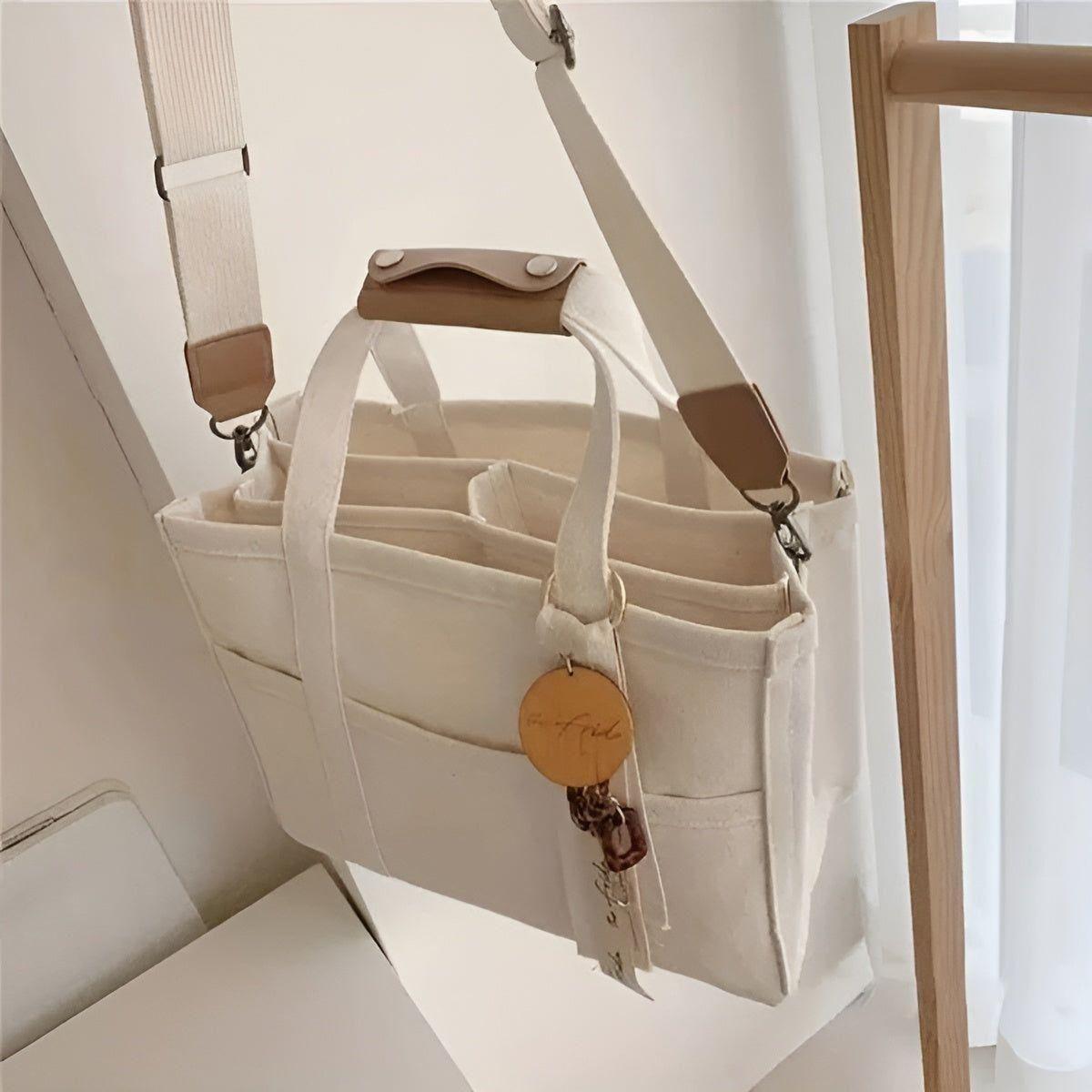 Large Cotton Canvas Shopping Tote Bag