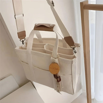 Large Cotton Canvas Shopping Tote Bag