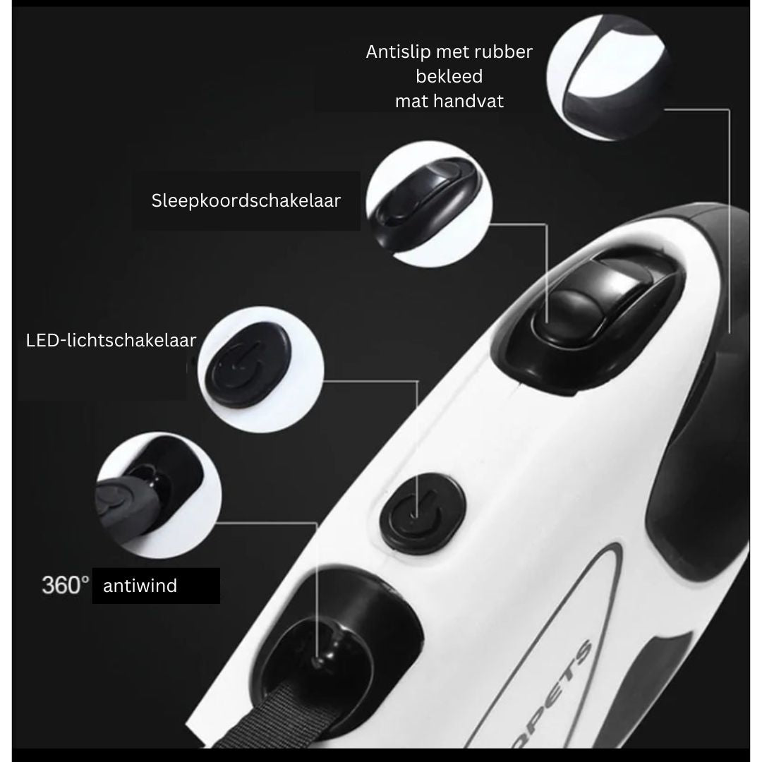 Comfortable LED Retractable Dog Leash with Soft Grip