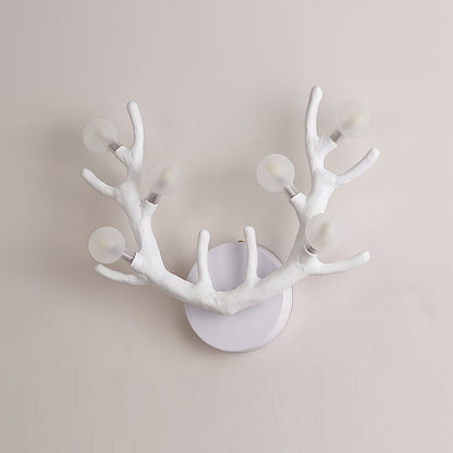 Rustic Wooden Deer Wall Light