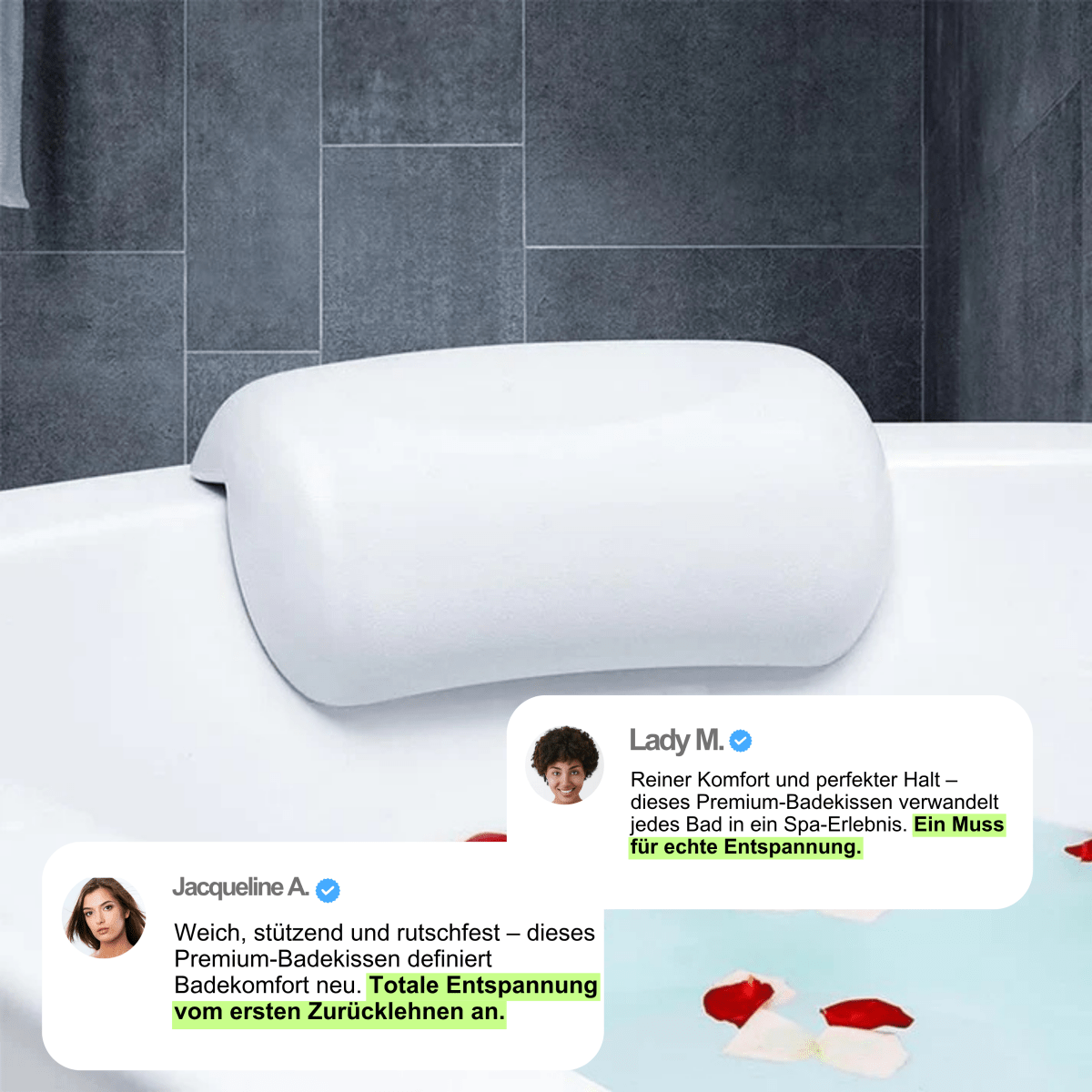 Comfortable Grip Bath Pillow