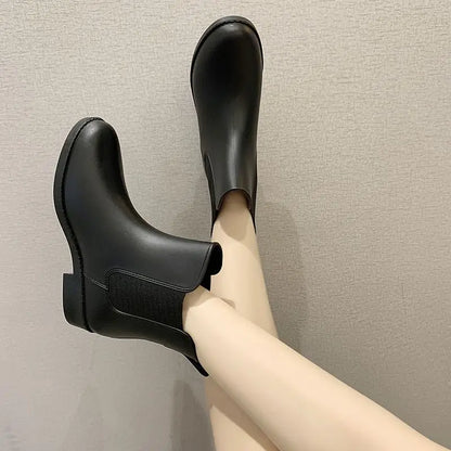 Warm Waterproof Women's Rain Boots for Comfortable Walking - Fesara