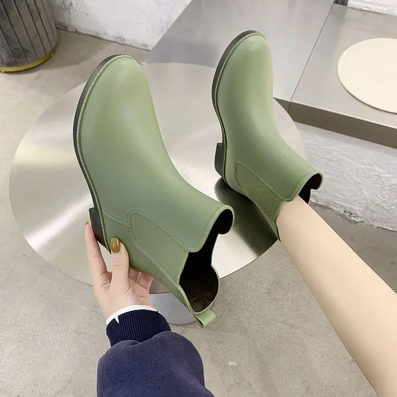 AquaDew | Stylish Comfortable Waterproof Slip-On Rain Boots for Women 1