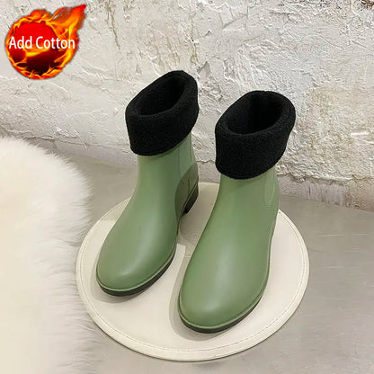 AquaDew | Stylish Comfortable Waterproof Slip-On Rain Boots for Women 6