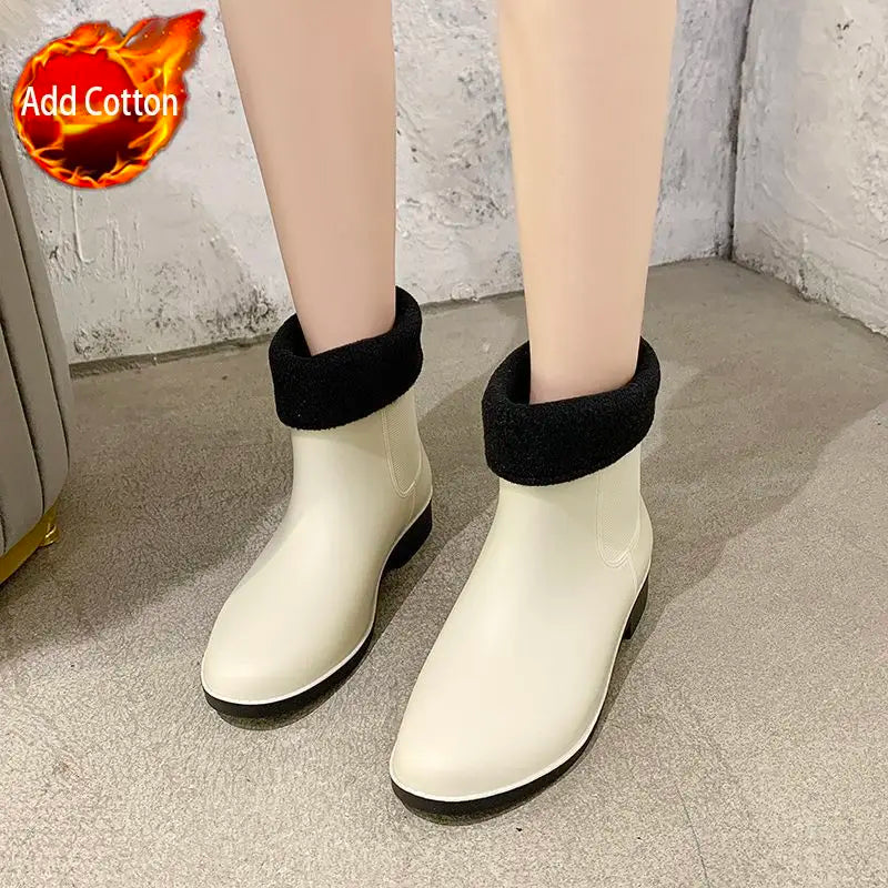 AquaDew | Stylish Comfortable Waterproof Slip-On Rain Boots for Women 7