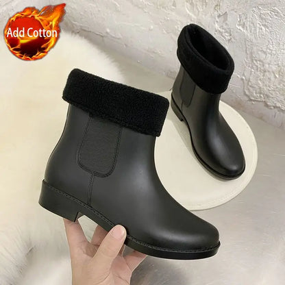 AquaDew | Stylish Comfortable Waterproof Slip-On Rain Boots for Women 8