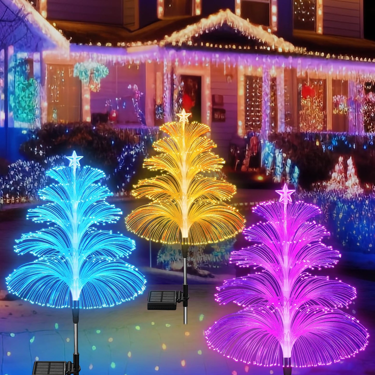 Colorful Solar Jellyfish Garden Lamp - Fesara