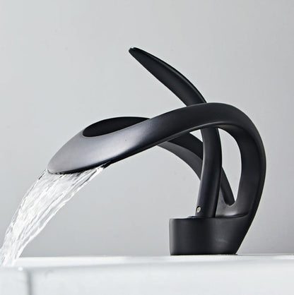 AquaGold | Elegant Modern Brushed Gold Bathroom Sink Faucet 9