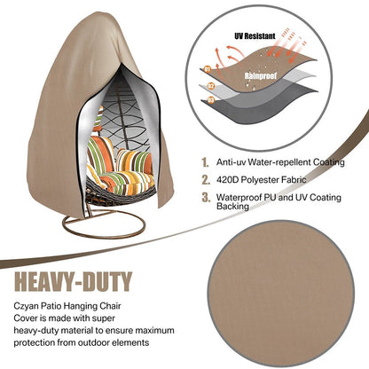 AquaGuard | Durable Waterproof Double Egg Chair Cover for All-Weather Protection 7