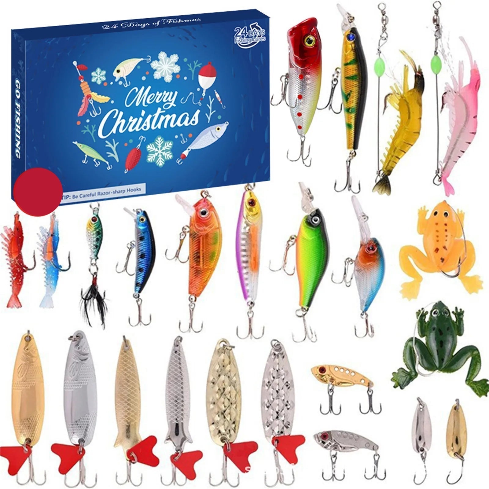Waterproof Fishing Gift Box with 24 Fishing Accessories - Fesara