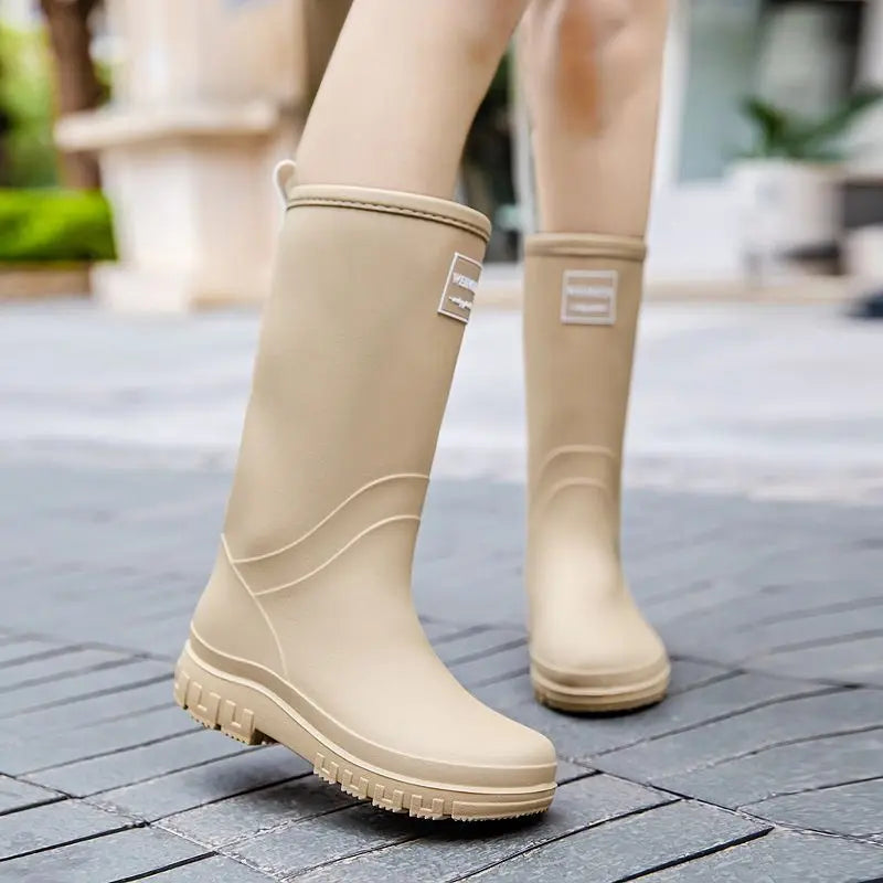 Waterproof Durable Mid-Calf Women's Rain Boots - Fesara