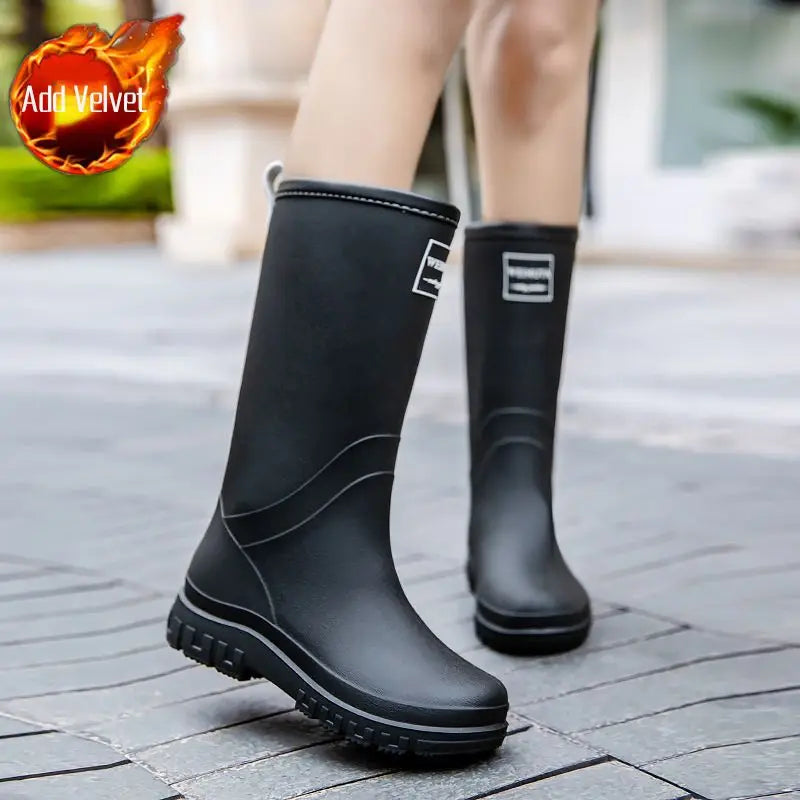 AquaShield | Stylish Reliable Waterproof Mid-Calf Women's Rain Boots 8